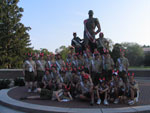My Contingent at the Spartan Statue on the MSU Campus