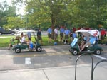 Golf carts in the parade
