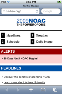 NOAC Mobile Interface