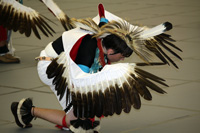 Dancer with Colonneh lodge performing the Eagle Dance
